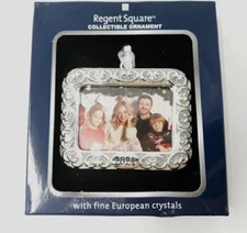 Regent Square Harvey Lewis Mini Frame Ornament European Crystal NIB 2x1.5" Pic