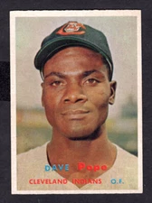 1957 TOPPS DAVE POPE CARD NO:249 NEAR MINT CONDITION