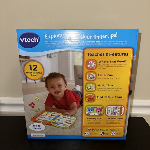 VTECH TOUCH & TEACH WORD BOOK INTERACTIVE EDUCATIONAL TOY BABY/TODDLER BRAND NEW - Picture 2 of 4
