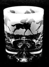 RACE HORSE Frieze Boxed 30cl Glass Whisky Tumbler