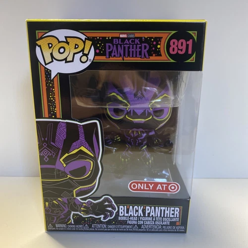 Funko POP! #891 Marvel Black Light Panther Target Exclusive with Protector