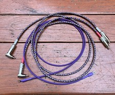 3 Ft Turntable Phono RCA Cables W/ground Wire 90 Degree - Straight JMB CABLE CO