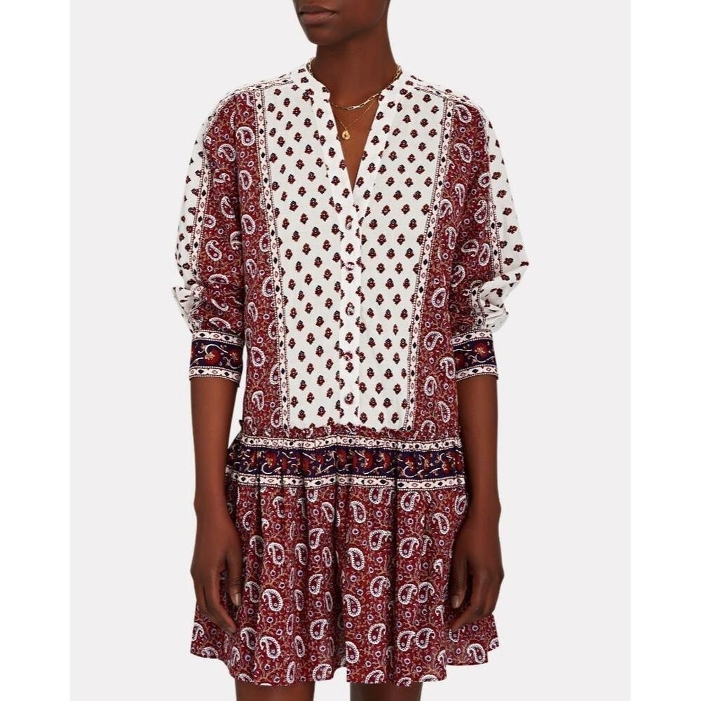 Veronica Beard Jesila Cotton Patchwork Dress XS - image 3