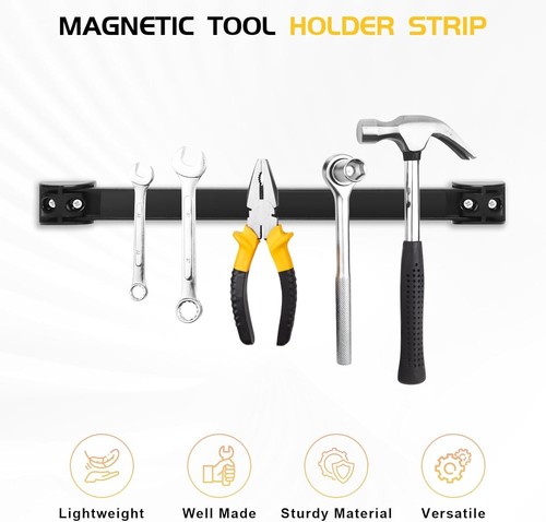 Magnetic Tool Holder Strip - Alloy Steel 5 Pack, Heavy Duty Tool Organizer Magne - Picture 6 of 6