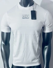 New Armani Exchange Men's Regular Fit Logo Short Sleeve Shirt