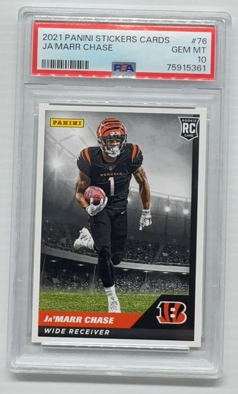 JaMarr Chase Panini Stickers Cards #76 Base