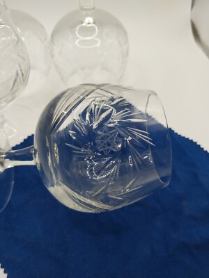 VTG. Layland Aust Crystal Brandy Glasses - Set Of 4-Elegant Handcut- 1980 