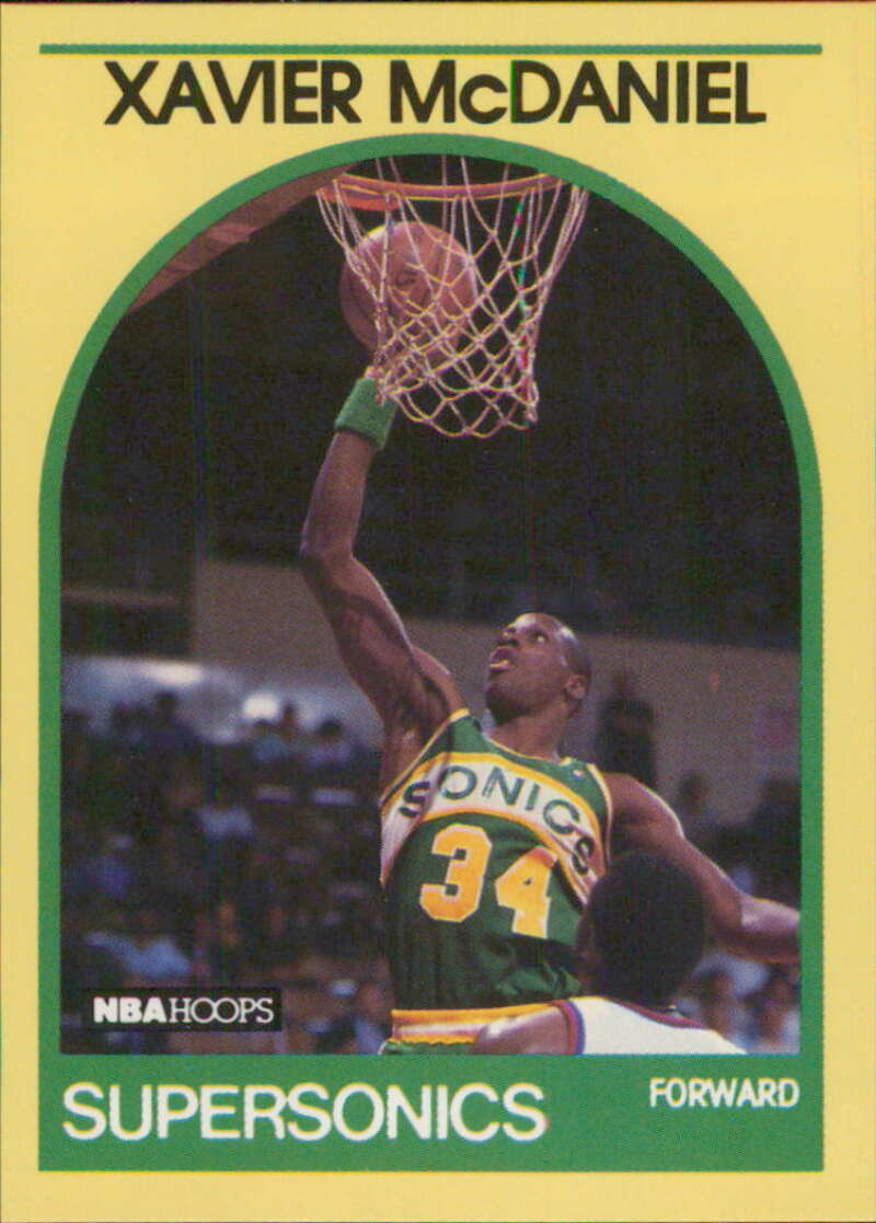 1989-90 Hoops 100 Superstars #91 Xavier McDaniel Seattle SuperSonics