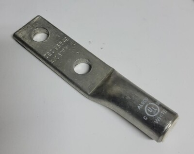 Compression Lug OEC 98549 2 Hole 1/2'' White Die AL9CU Aluminum  4/0 STR