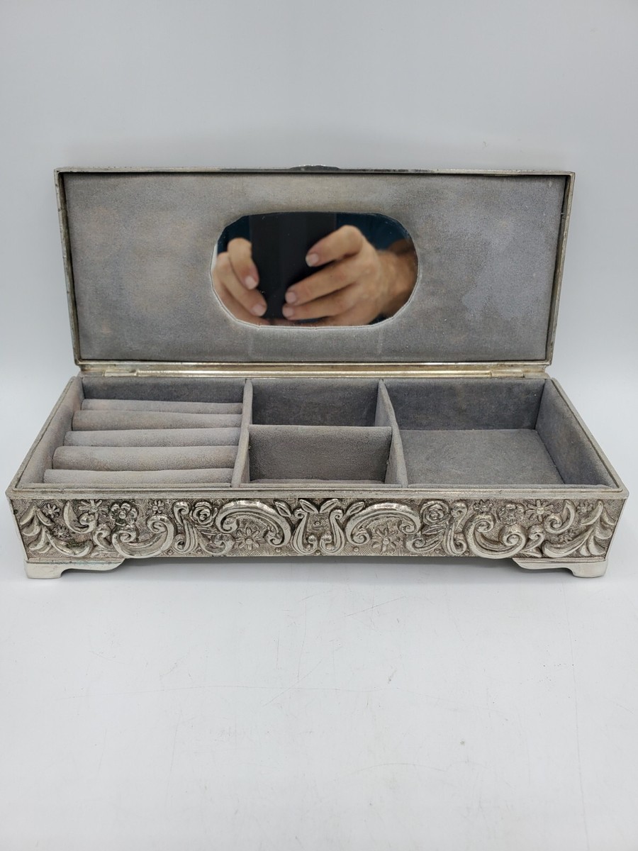 Vtg Silver Godinger Jewelry Box ,1992 Great Condition | eBay
