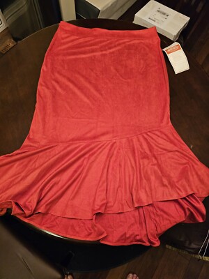 ESY Studio EY Skirt Womens Extra Large XL Reddish Orange, Full Length NWT NEW