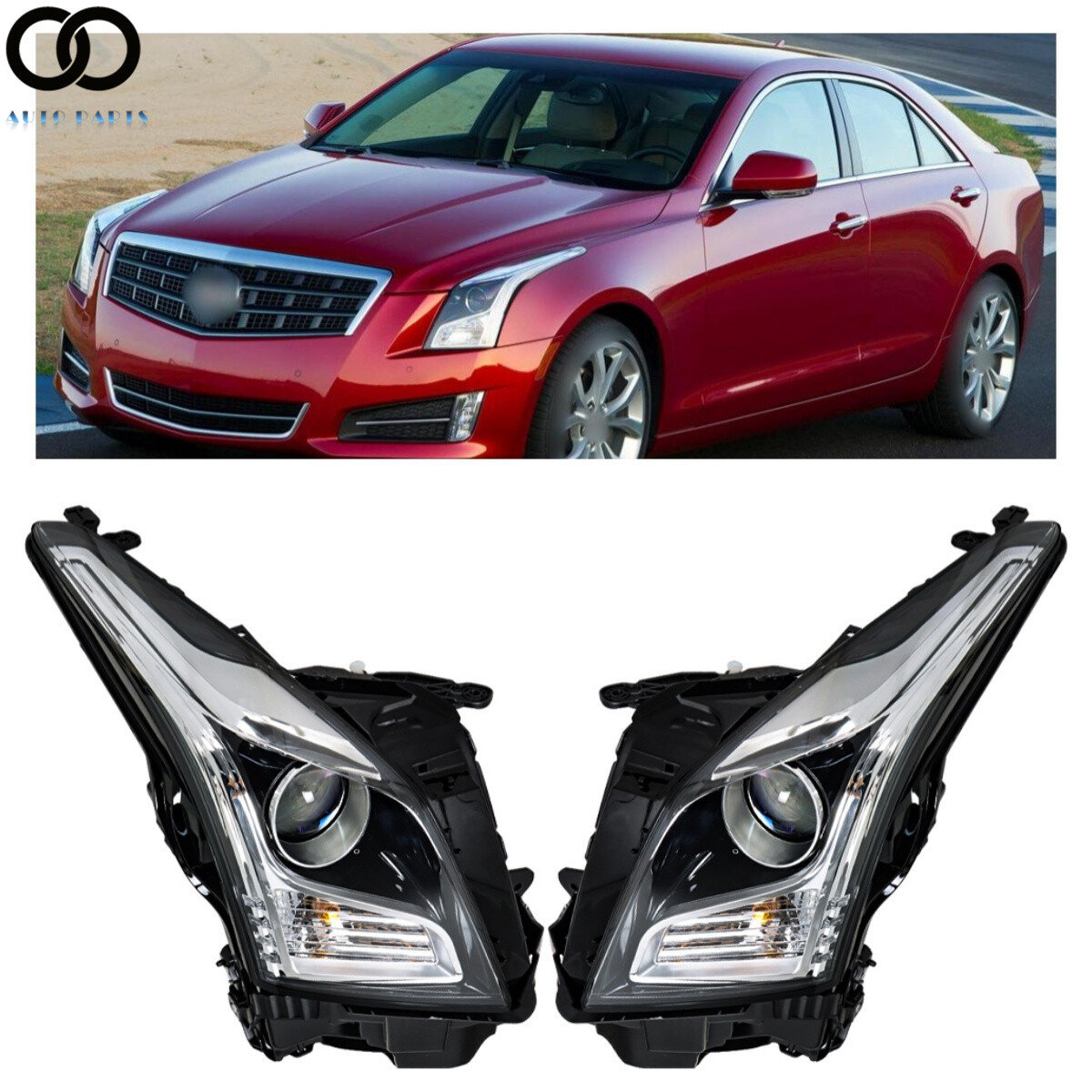Headlights For Cadillac ATS 2013 2014 2015 2016 2017 2018