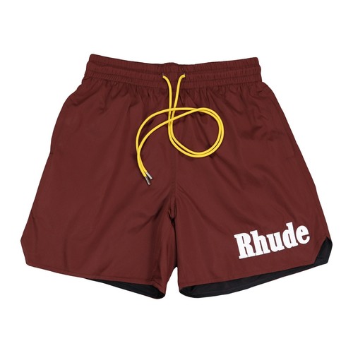 Men Printing Drawstring Sweat Rhude Beach Pants Loose Casual Quarter Shorts S-XL - Foto 22 di 28