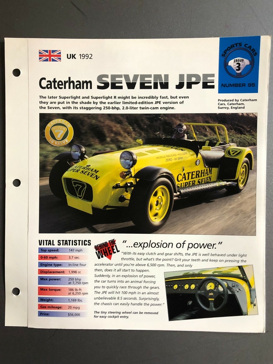 1992 Caterham Seven JPE Roadster IMP 