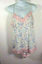 Jessica Simpson 2 pc Lingerie Peach Floral Lace Cami  Shorts Set NEW Sz L