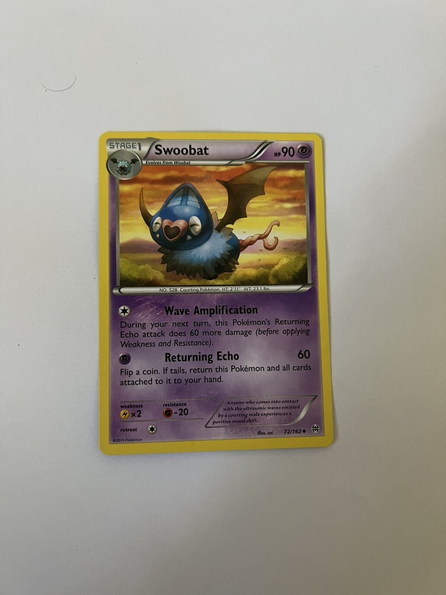 swoobat pokemon card value - (72/162) - XY Breakthrough Gust 50 Swoobat AR 117/086 SV11W White