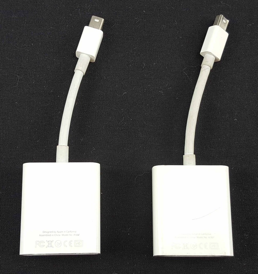 Par de adaptadores Apple Thunderbolt/porta de exibição para VGA modelo A1307 (lote de 2) - Imagem 2 de 4