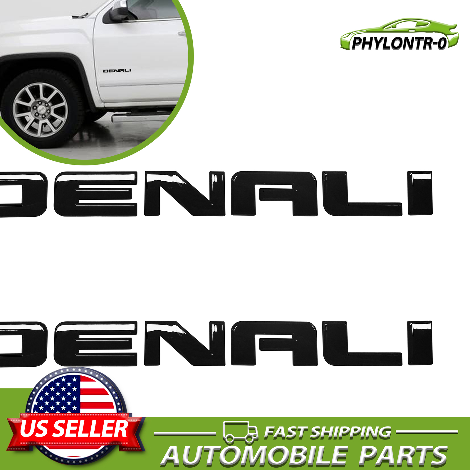 2x GMC 07-20 Sierra Front Door / Tailgate Badge Logo Emblem