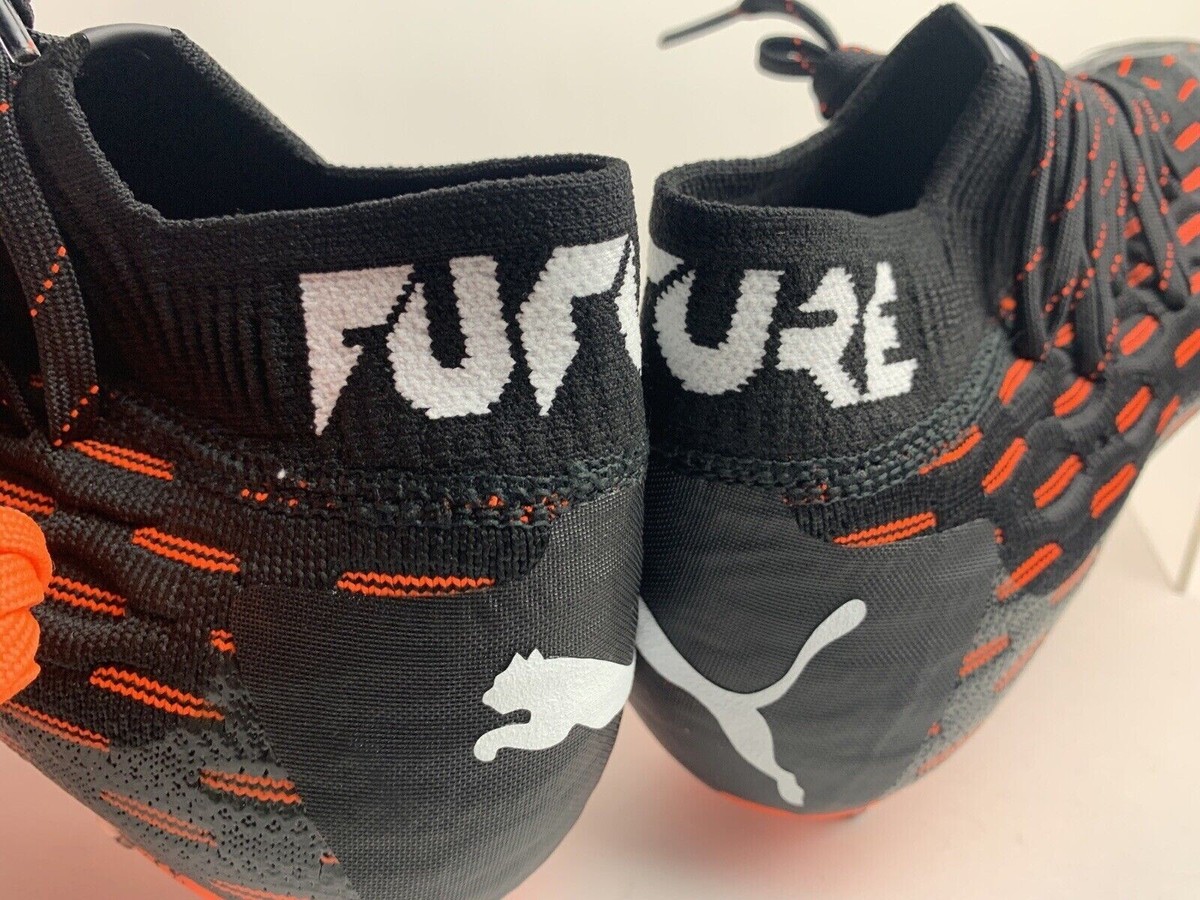 Puma Future 6.1 Netfit FG/AG Black/Orange Soccer Cleats 106200 01