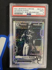 Jeferson Quero 2021 Bowman Chrome Black & White Mini Diamond BCP181 PSA 9
