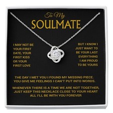 To My Soulmate Necklace, Soulmate Gift, Gift For Girlfriend, Valentines Gift