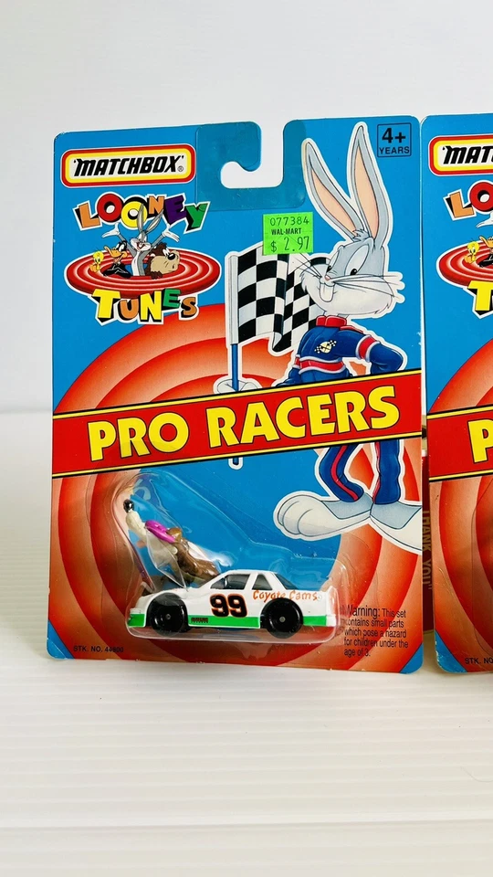 Matchbox Looney Tunes Pro Racers Coyote & Road Runner Lot of 2 - Image 2 of 4