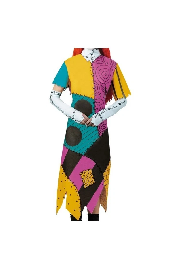 Sally Nightmare Before Christmas Costume Dress Gloves Halloween Cosplay MED - Image 3 of 4