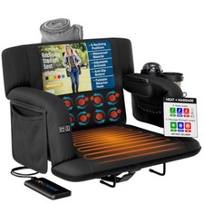 Heated Massage Reclining Stadium Seat for Bleachers   Wide Bleacher Chair wit...