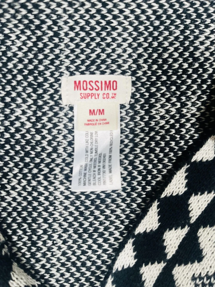 Mossimo Supply Co Sweater Womens Medium Aztec Open Front Cardigan Knit - Image 3 of 4