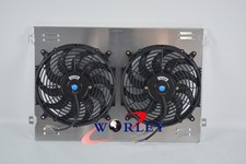 Cubierta de radiador de aluminio + ventiladores para VW Golf MK1/2 MK1 MK2 GTI/SCIROCCO 1.6 1.8 8V