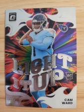 2025 Panini Donruss Optic Cam Ward Light It Up #1 RC Tennessee Titans
