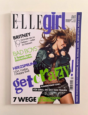 ELLE girl Britney Spears Deutsch Mode Zeitschrift Illustriert Ausgabe April 2005