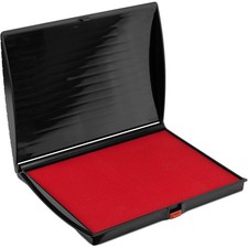 Large Premium Red Ink Stamp Pad - 5" by 7" - Quality Felt Pad