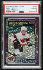 2020-21 O-Pee-Chee Platinum Marquee Rookies Violet Pixels Tim Stutzle PSA 8 1o3