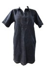 Ralph Lauren Denim Dress Size M Short Sleeve Collared V-Neck Casual Black Label