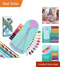 American Friendship Bracelet Maker - 20 Pre-Cut Threads, Non-Toxic Fun 