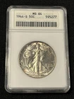 1944-S WALKING LIBERTY HALF DOLLAR ANACS MS64 Old Holder