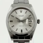 Rolex Oysterdate Mens Stainless Steel Watch Oyster Band Silver Dial 6694