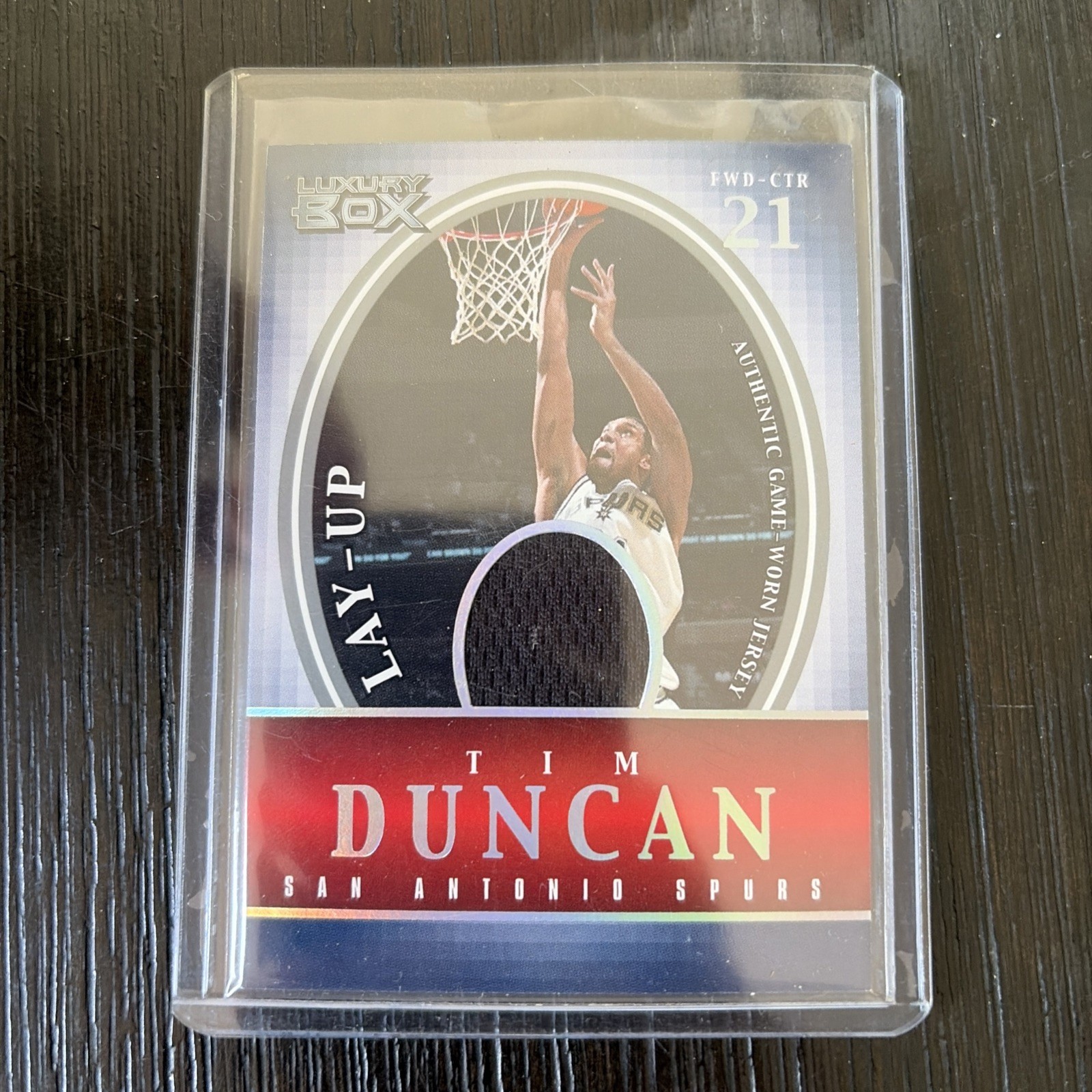TIM DUNCAN 2004-05 Topps Luxury Box Lay-Up Relic /500 GAME-WORN Jersey Card
