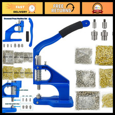 Hand Press Grommet Machine with 3000 Pcs Eyelets, 6-12mm, 3 Dies for DIY Project