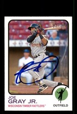 Signed Baseball Card Auto Joe Gray Jr. 2022 Topps Heritage Minor League #28