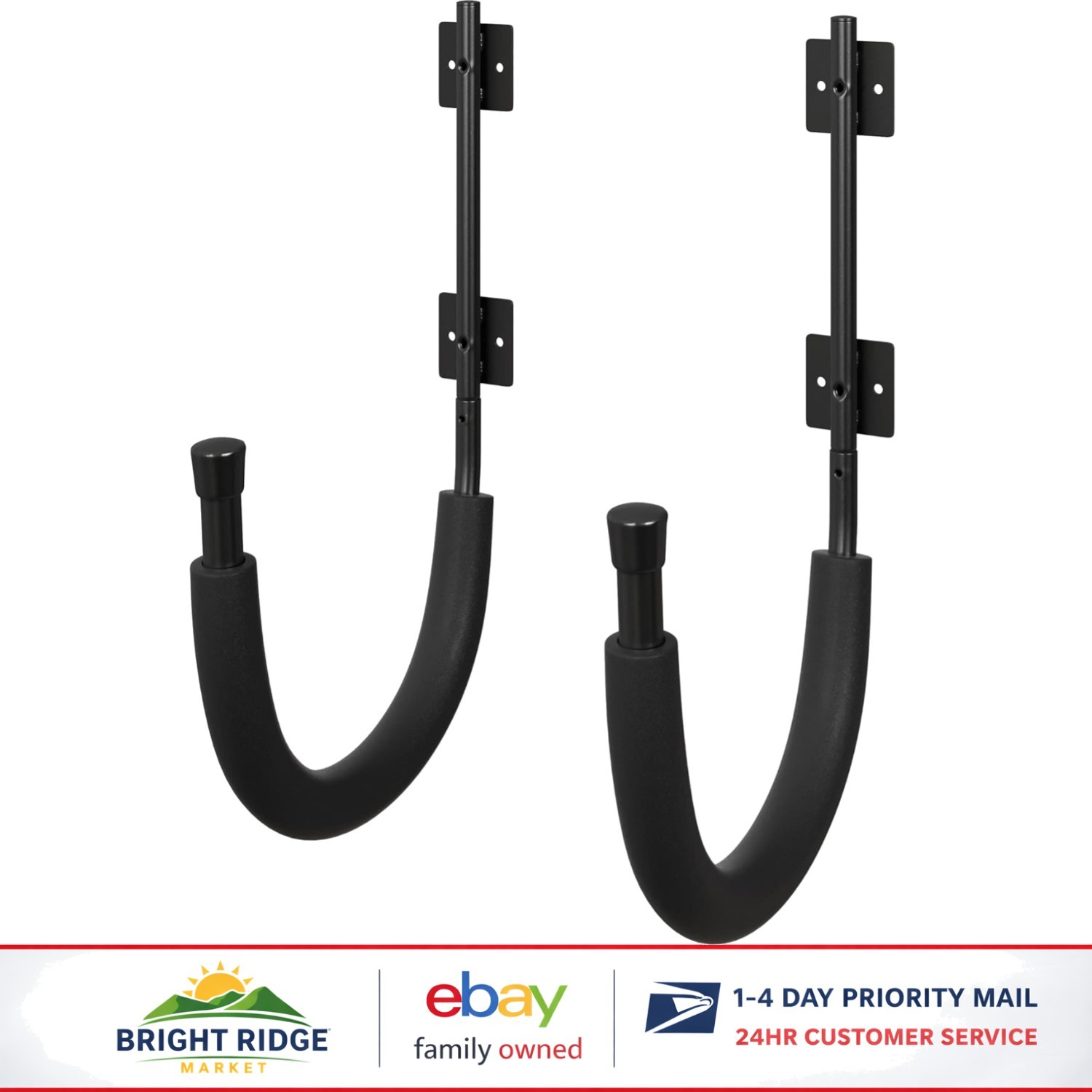 Storage Rack Set, Heavy Duty Wall Mount Hooks For Surfboards