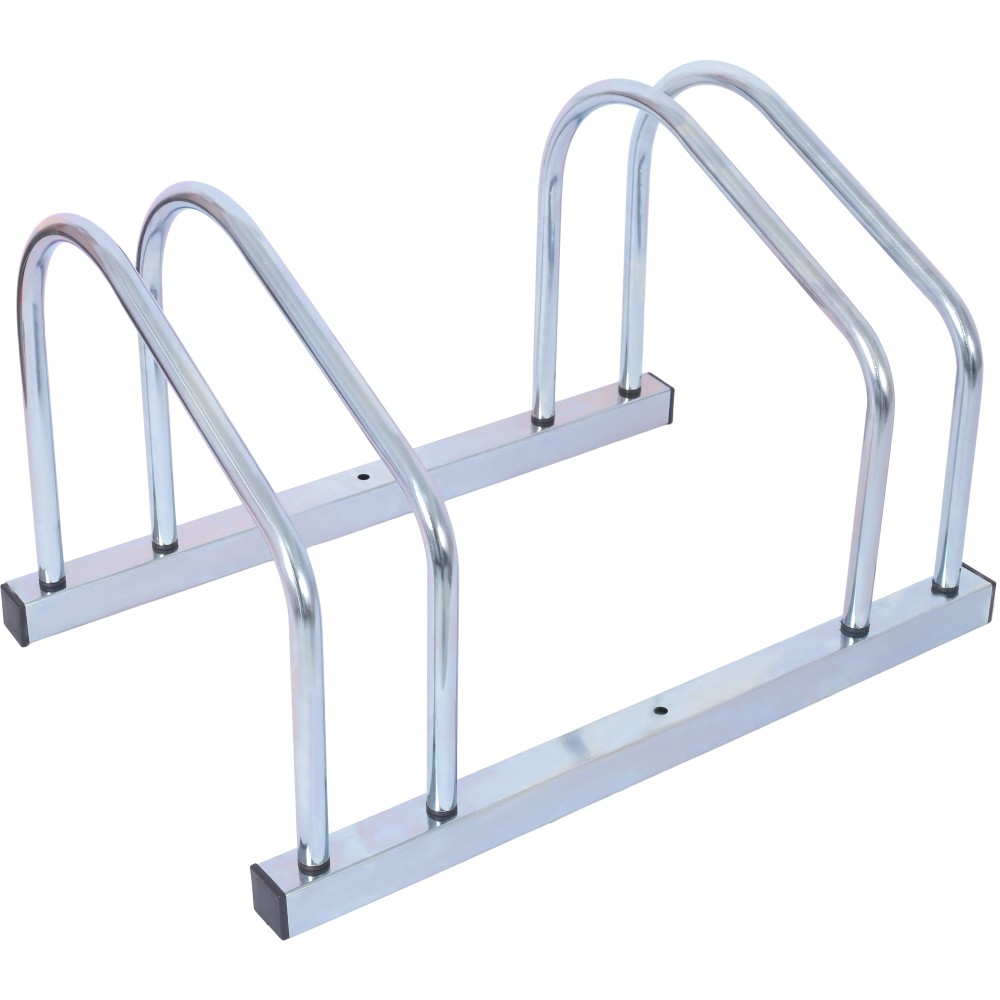 Bike Storage Stand Floor Rack for 2 Bikes, 22-28" Wheels, Indoor Outdoor Garage