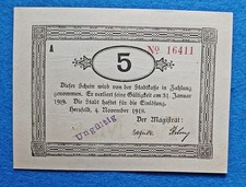 07 175 Notgeld Stadt Hersfeld 5 Mark, 4.11.1918-31.1.1919