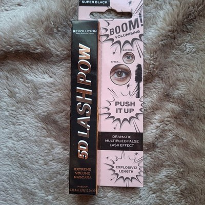 Makeup Revolution 5D Lash Pow Mascara - Super Black, Bold Dramatic Eyelashes