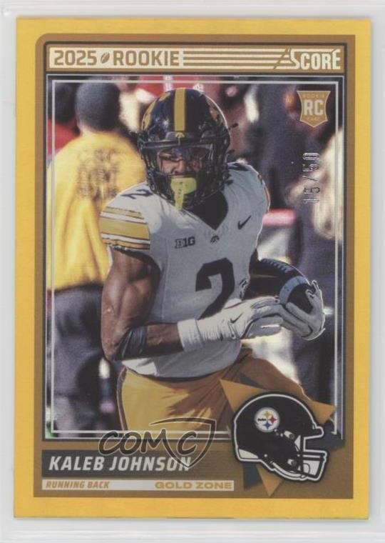 2025 Score Rookies Gold Zone 15/50 Kaleb Johnson #12 3hd
