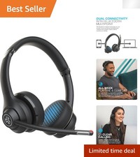 Professional Go Work Wireless Headset with Bluetooth Multipoint  Clear Audio