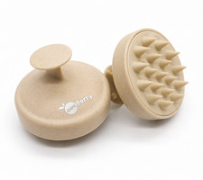 Silicone Scalp Massager Shampoo Brush Hair Scrubber Soft Scalp Brush Beige