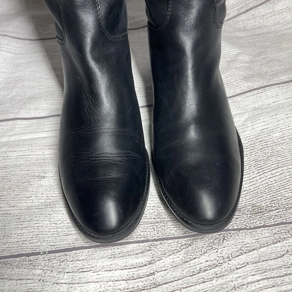 Sam Edelman Women’s 9.5 Wide Calf Penny Black Leather Knee High Riding Boots - Image 3 of 4