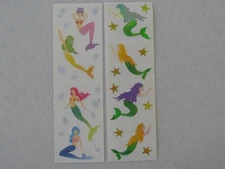 Mrs Grossman's Mermaid Stickers . Opal . Reflection . TWO Sheets!